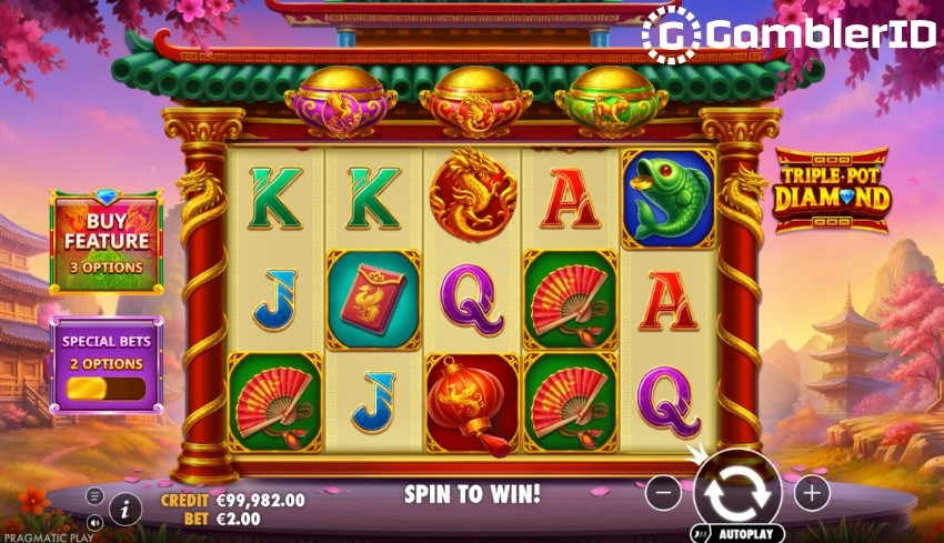 Triple Pot Diamond Slot - Base Game