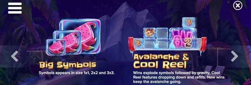 Avalanche feature - Tropicool 4 Slot