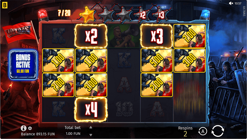 Ultras - Hold and Win Bonus Game Feature