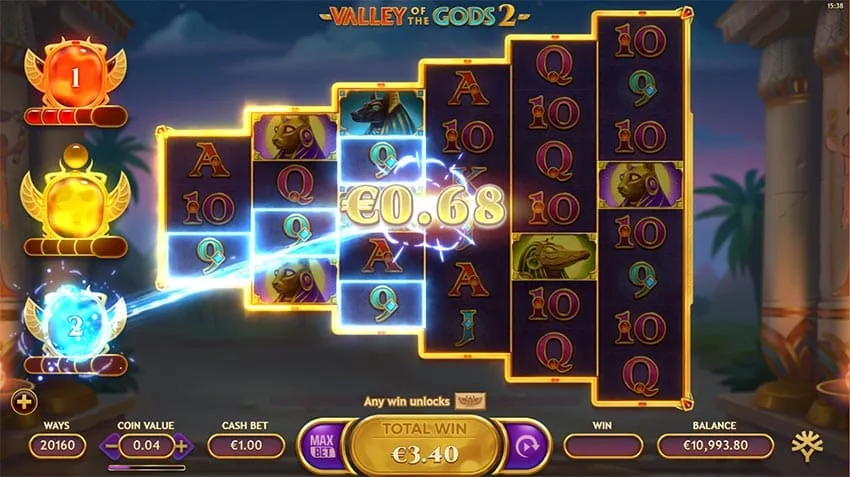 All blockers removed and multipliers active in Valley of the Gods 2
