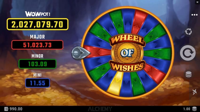 Wheel of Wishes Jackpot bonus mini-game
