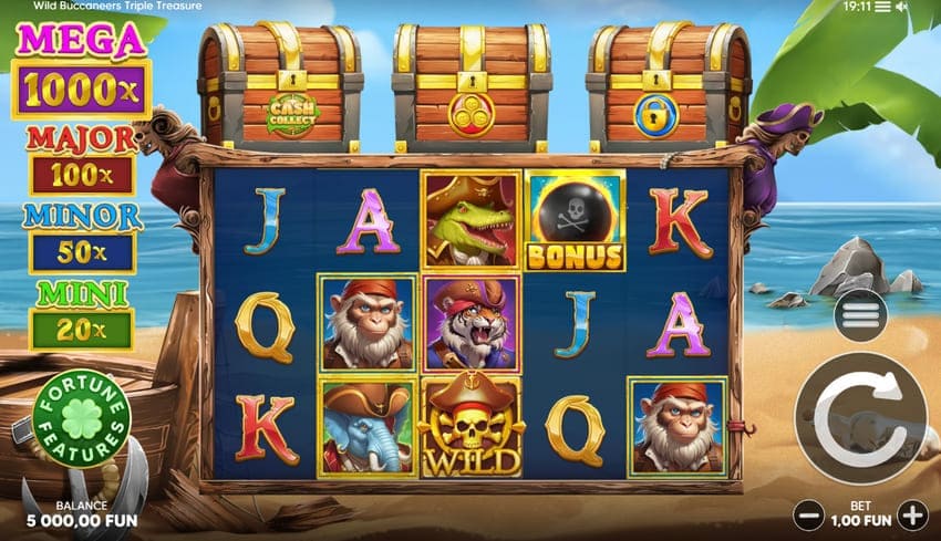 Base Game - Wild Buccaneers Triple Treasure Slot