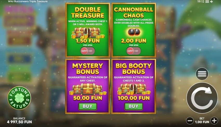 Fortune Features - Wild Buccaneers Triple Treasure Slot