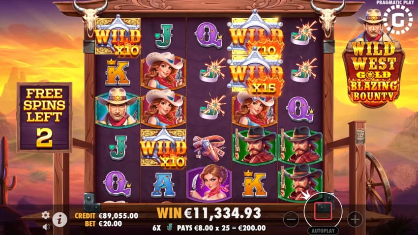 Wild West Gold Blazing Bounty - Free Spins