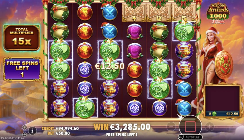 Wisdom of Athena 1000 Xmas - Free Spins