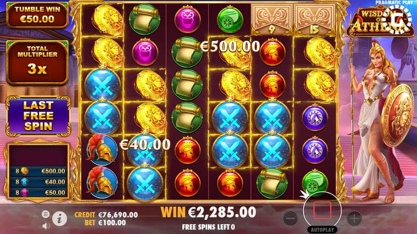 Wisdom of Athena - Free Spins