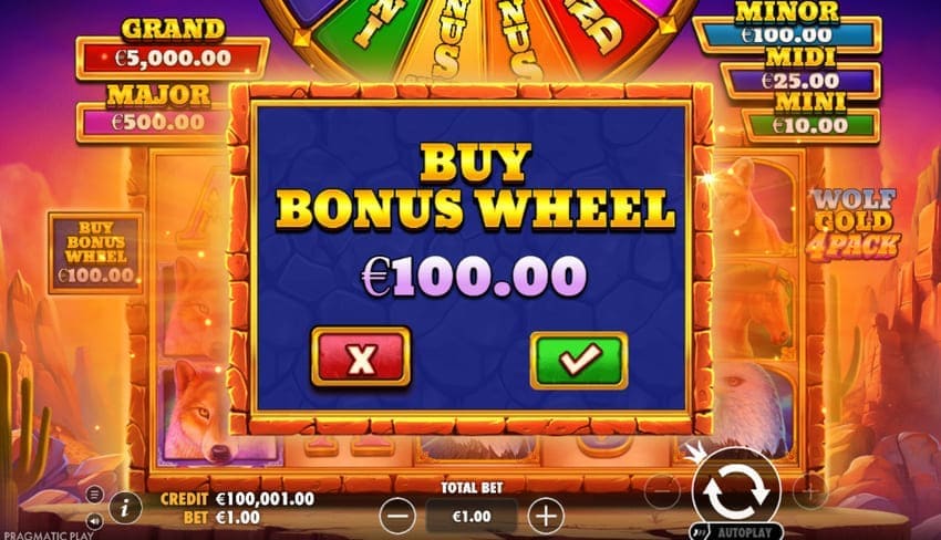 Buy Bonus Wheel - Wolf Gold 4 Pack Slot